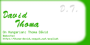 david thoma business card