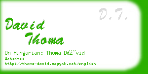 david thoma business card